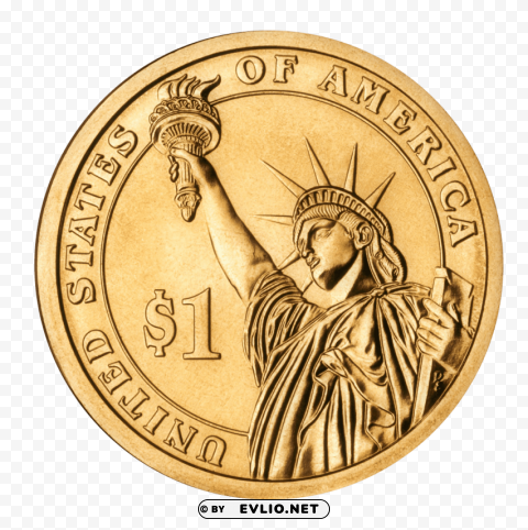 Transparent Background PNG of dollar coin PNG Image with Isolated Element - Image ID f7ce540c