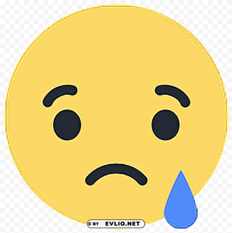 Facebook Sad Emoji Isolated Element In HighResolution Transparent PNG