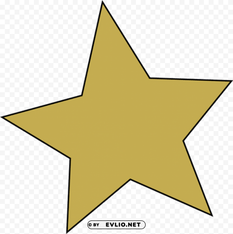 Gold Star PNG High Quality