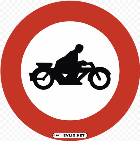 no motorcycles road sign PNG files with no royalties