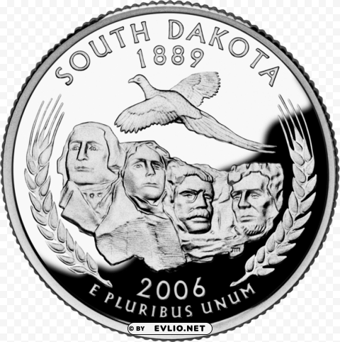 Quarter Dollar South Dakota 2006 Transparent PNG Images Database