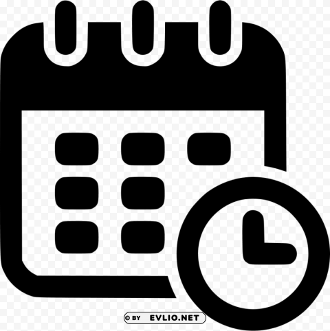 time and date icon PNG Image Isolated with Transparent Clarity