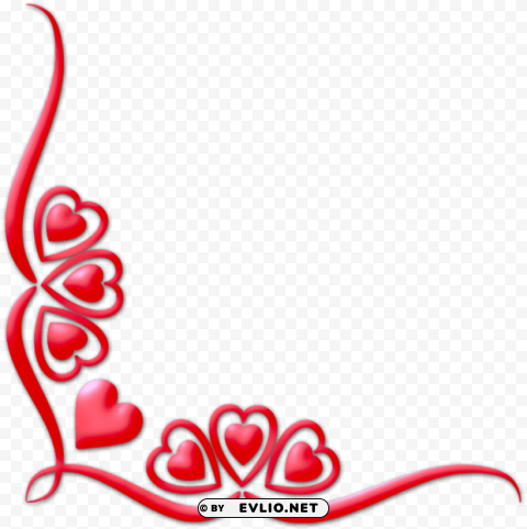 valentines day border Isolated Artwork on HighQuality Transparent PNG