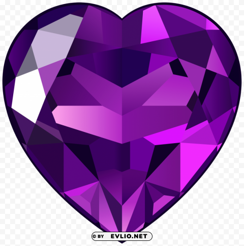 amethyst heart PNG Image Isolated with HighQuality Clarity