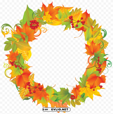 autumn wreath PNG transparent images for websites clipart png photo - 0f942293