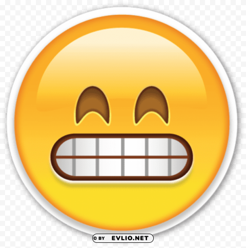 grimacing face emoji Clear Background PNG Isolated Design