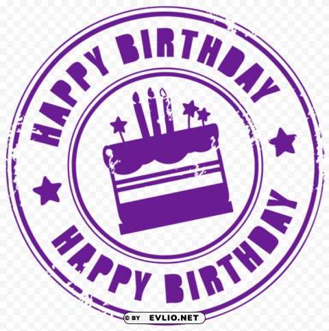 happy birthday stamppicture PNG image with no background