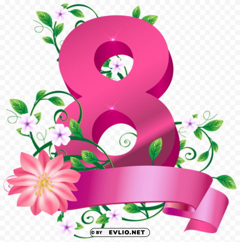march 8 womens day Transparent Background Isolated PNG Design