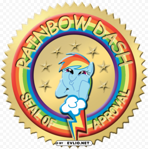 mlp rainbow dash approves Transparent PNG Isolated Element with Clarity