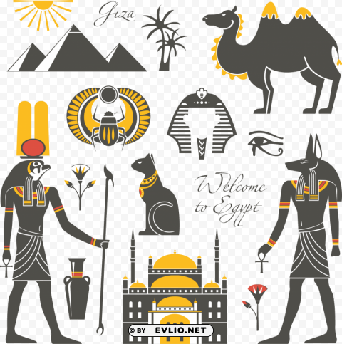 Transparent PNG image Of Egyptian Symbols and Icons PNG photo - Image ID e9d2a6f1