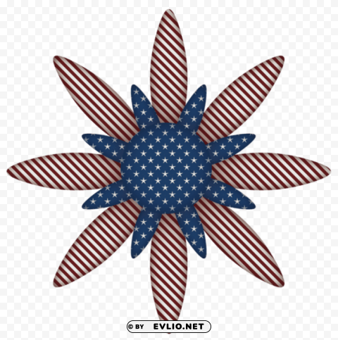 usa flag flower decorationpicture Transparent Background Isolated PNG Item