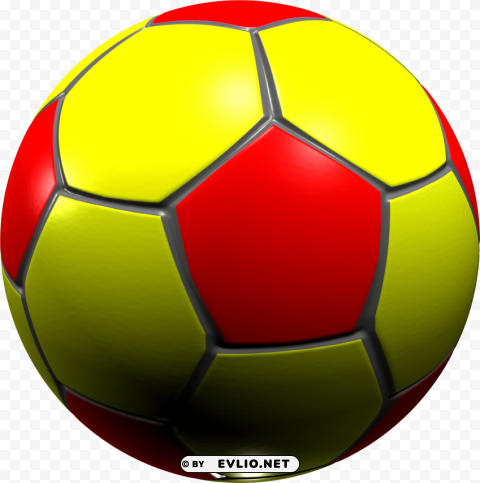 yellow and red football Isolated Graphic on HighQuality Transparent PNG