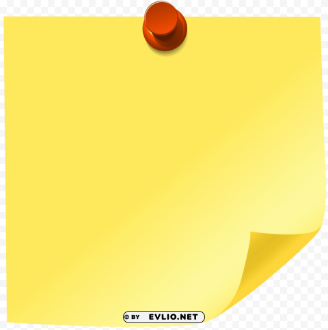 yellow sticky note PNG for social media