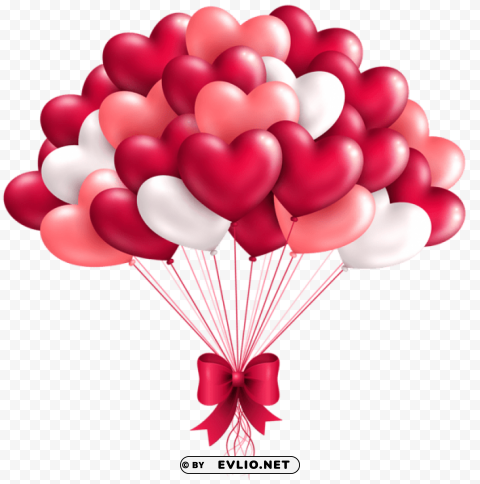 beautiful heart balloons PNG Image with Transparent Isolation