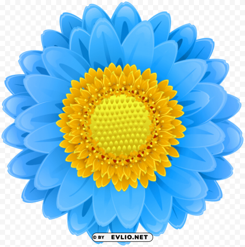 Blue Flower PNG Image With Transparent Isolated Graphic Element