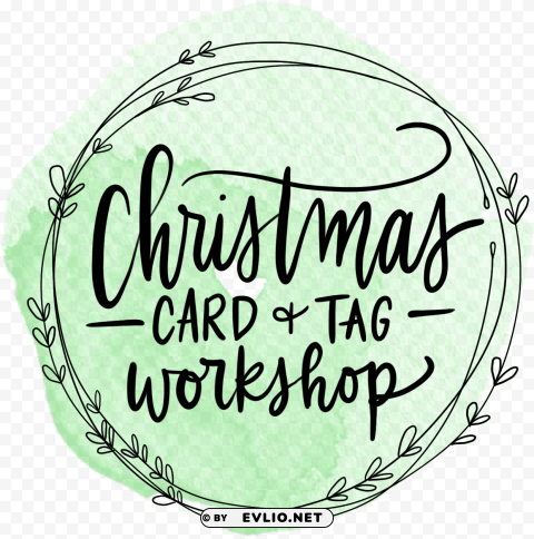 christmas card and gift tag workshop by jen dooley - calligraphy PNG Image with Isolated Transparency