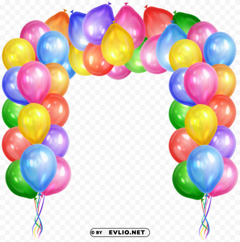 decorative balloons arch transparent PNG Isolated Subject with Transparency