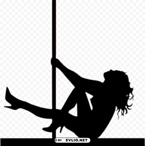 pole dance silhouette PNG for social media