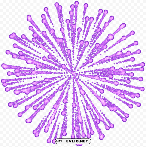 purple firework Isolated Item in Transparent PNG Format