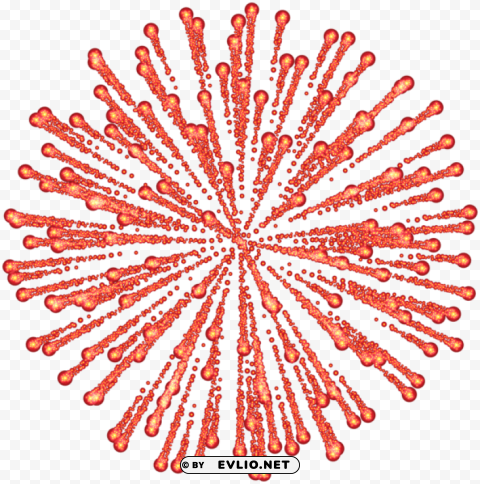 Red Firework Isolated Illustration On Transparent PNG