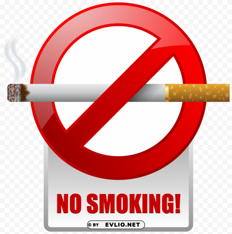 red no smoking warning sign ClearCut Background PNG Isolated Item