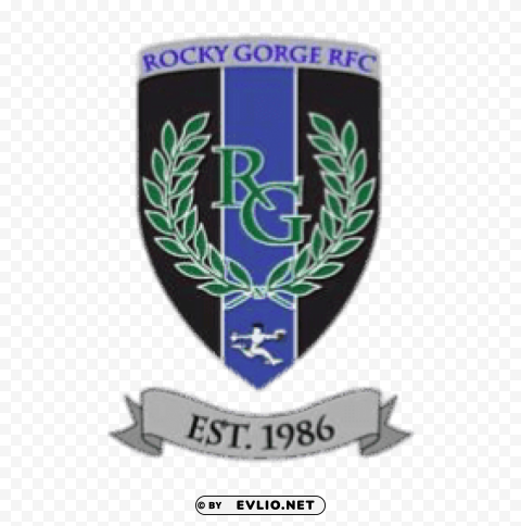 rocky gorge rugby logo Isolated Graphic with Clear Background PNG