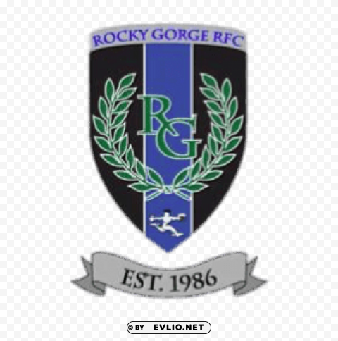 Rocky Gorge Rugby Logo Isolated Graphic With Clear Background PNG