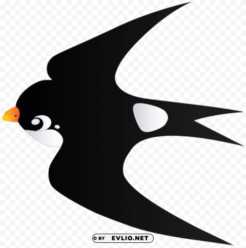 swallow bird cartoon Isolated Item on Transparent PNG