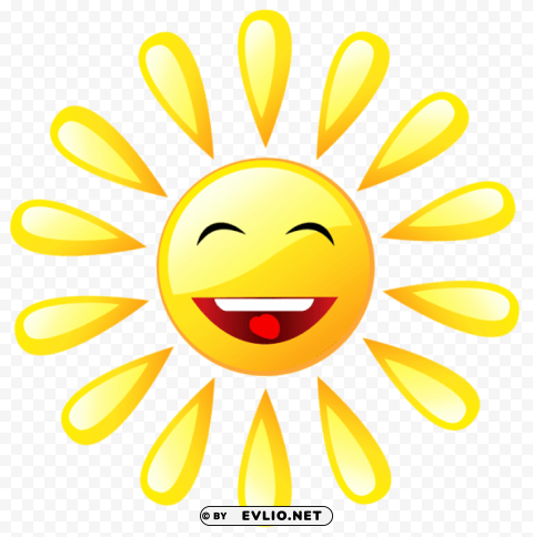  cartoon sun Transparent PNG Isolated Element with Clarity