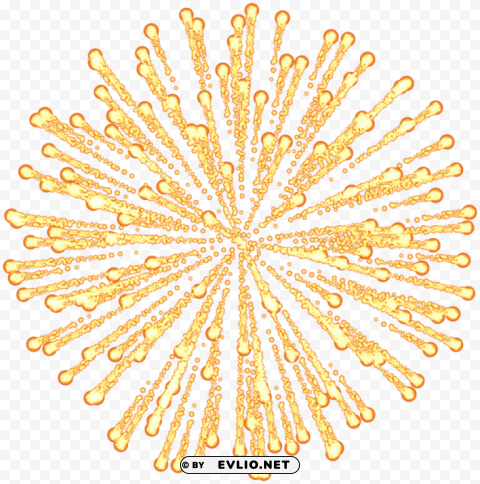 yellow firework Isolated Icon with Clear Background PNG