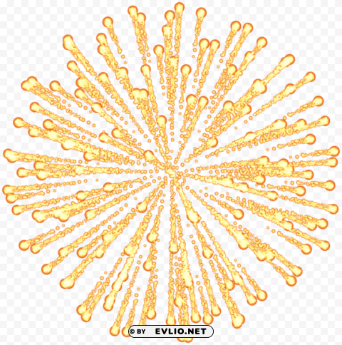 Yellow Firework Isolated Icon With Clear Background PNG