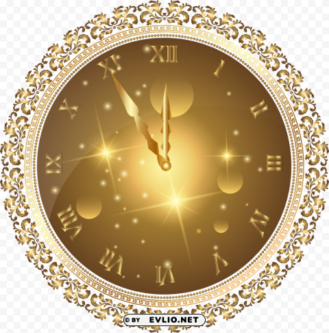 new year clock Isolated Item with Transparent PNG Background PNG transparent with Clear Background ID 6b5b0068