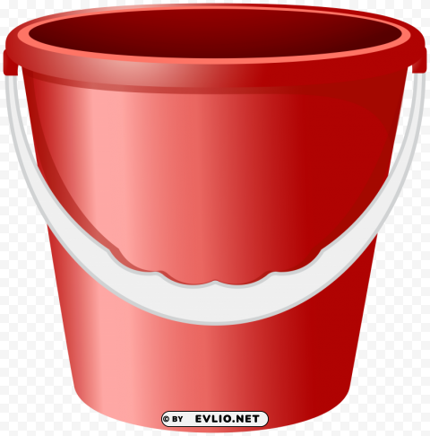 red bucket image PNG transparent elements compilation