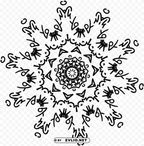 snowflake design transparent PNG with Isolated Transparency