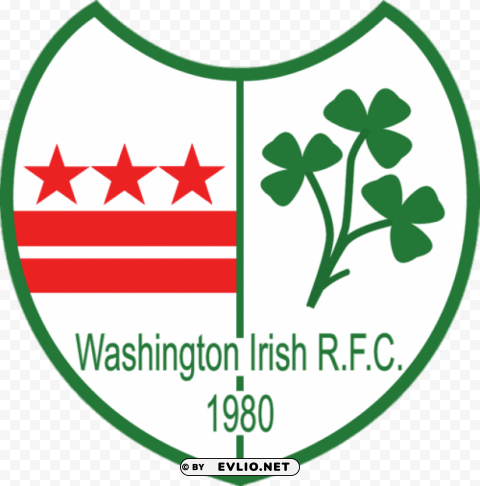 washington irish rugby logo Isolated Icon on Transparent PNG