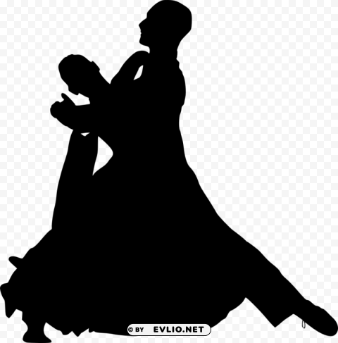 couple dancing silhouette PNG format with no background