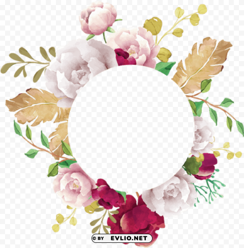 Flower Frame PNG Clipart With Transparent Background