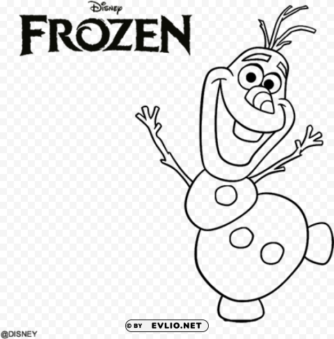 olaf frozen para colorir PNG graphics for presentations
