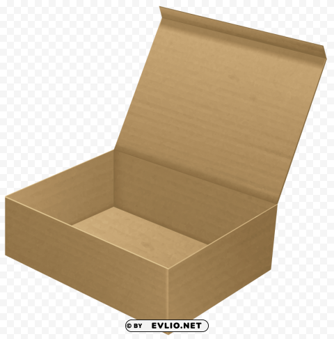 open cardboard box clip art PNG Isolated Illustration with Clarity