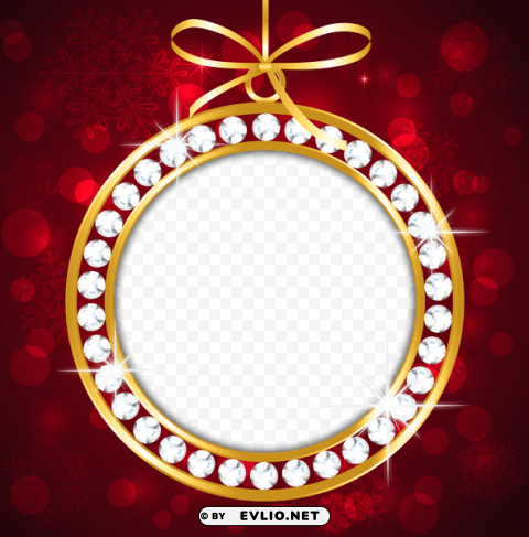 red and gold christmas frame PNG graphics with alpha transparency broad collection