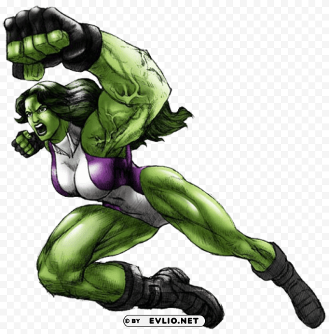 she hulk Isolated Artwork on HighQuality Transparent PNG