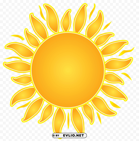sun Transparent Background Isolated PNG Icon