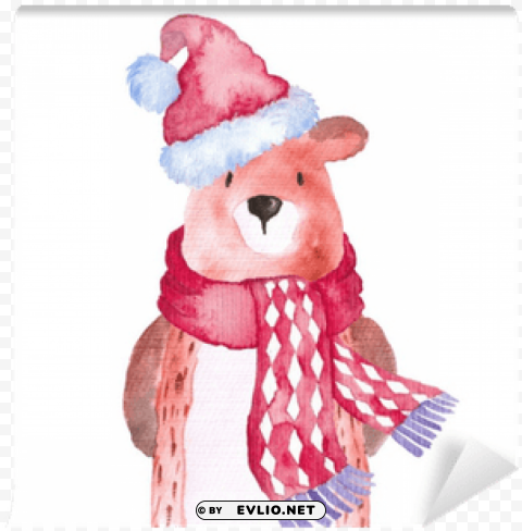 bear christmas animals winter watercolor hand PNG Image with Isolated Transparency PNG transparent with Clear Background ID d78e2c73