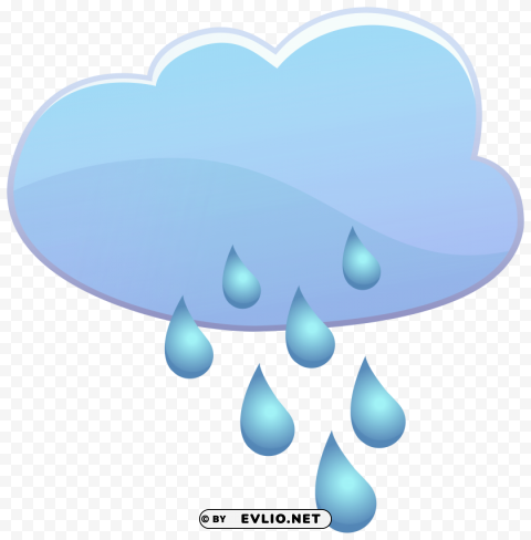 cloud and rain drops weather icon Free PNG download no background
