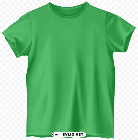 Green T Shirt Isolated Artwork On Transparent Background