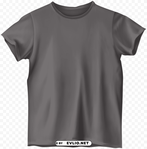 grey t shirt Isolated Artwork on Transparent Background PNG