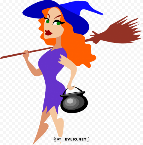 halloween witch Transparent Background Isolated PNG Illustration