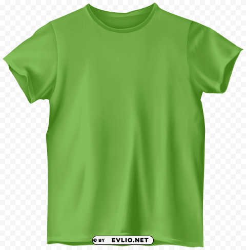 light green t shirt Isolated Character in Clear Background PNG