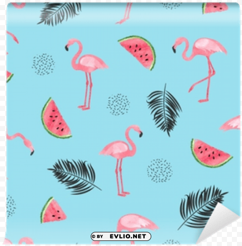 pattern background flamingo tropical Transparent PNG Isolated Object Design