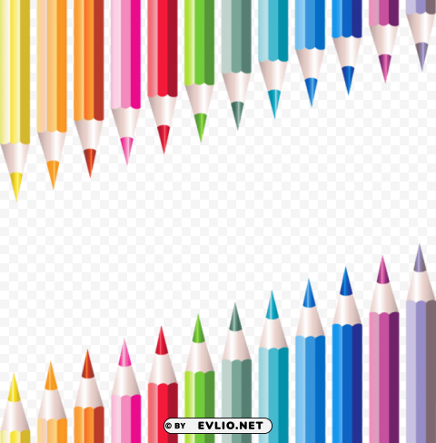 Transparent School Pencils Decoration PNG Graphics With Alpha Transparency Bundle